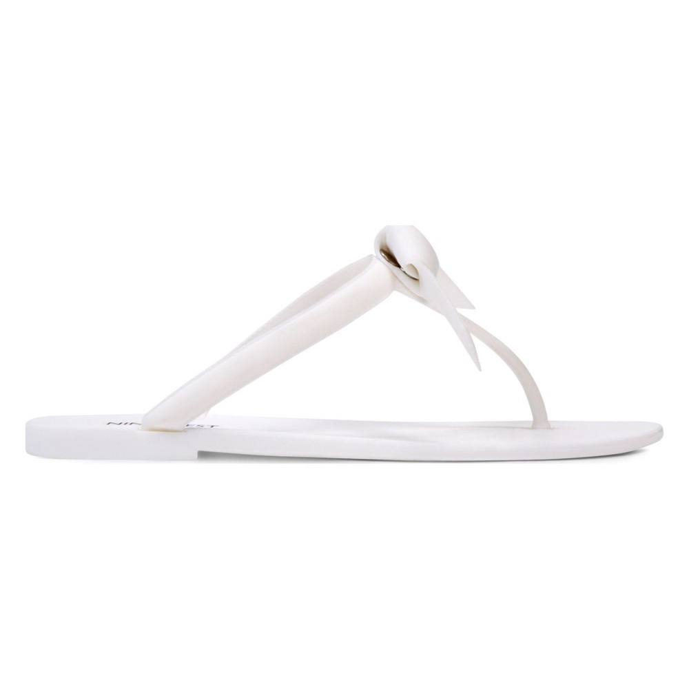 Nine West Rosy Posy White Jelly flipflops